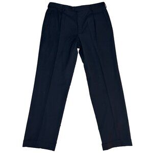 Zanella Bob Mens Blue Pure Virgin‎ Wool Dress Pants Made in Italy Slacks 38x32